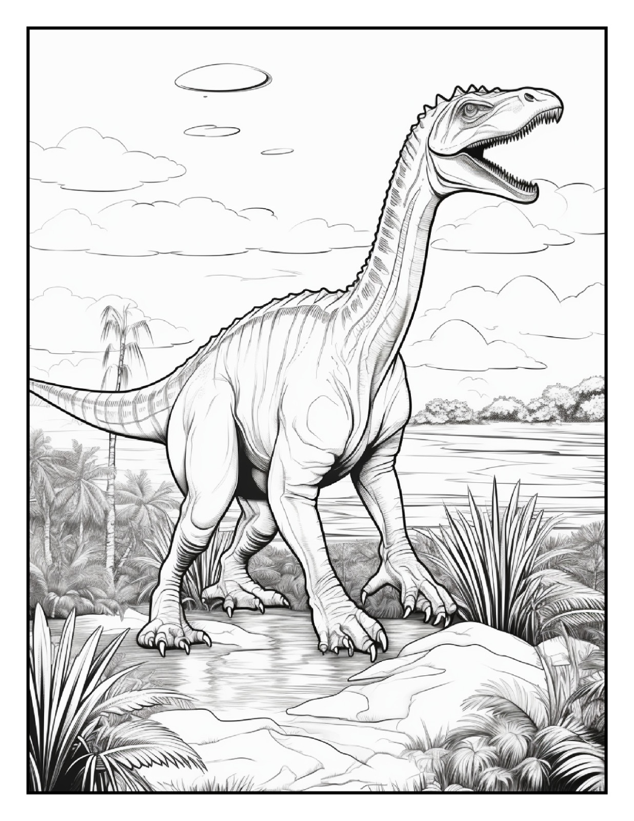„Cute Dinosaur Coloring Book – Perfect Gift for Kids Who Love Dinosaurs“