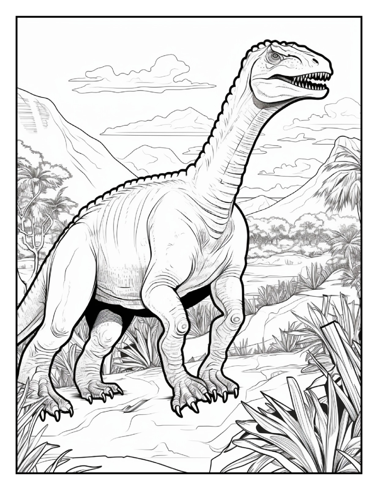 „Cute Dinosaur Coloring Book – Perfect Gift for Kids Who Love Dinosaurs“