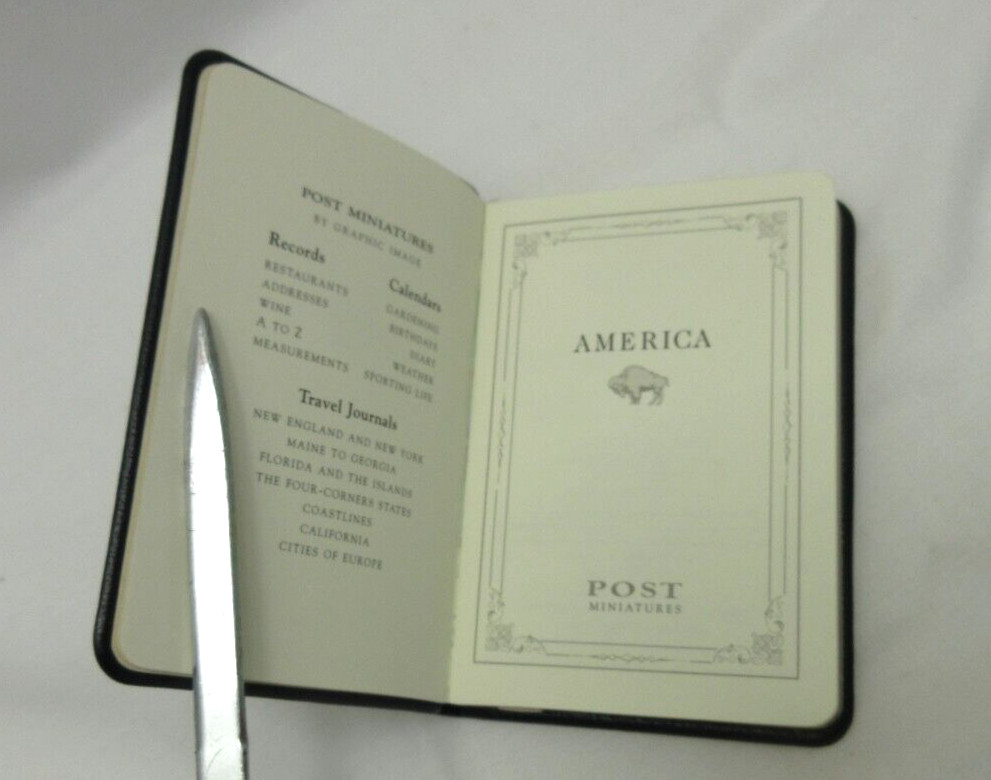 APPALACHIAN TRAIL 3×4″ MIN Guide Leather Cover Notebook w Maps Info 160 Pgs NAVY