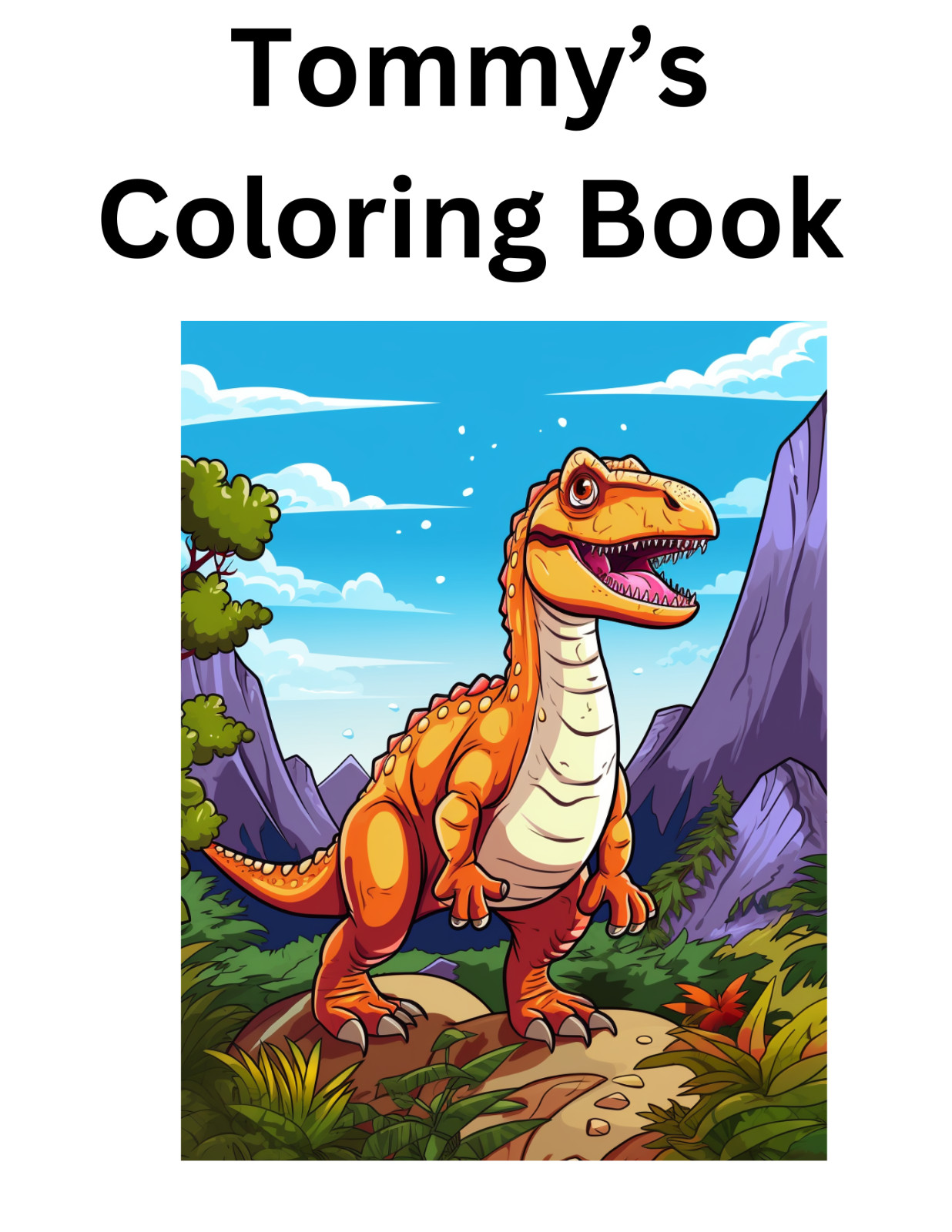 „Cute Dinosaur Coloring Book – Perfect Gift for Kids Who Love Dinosaurs“