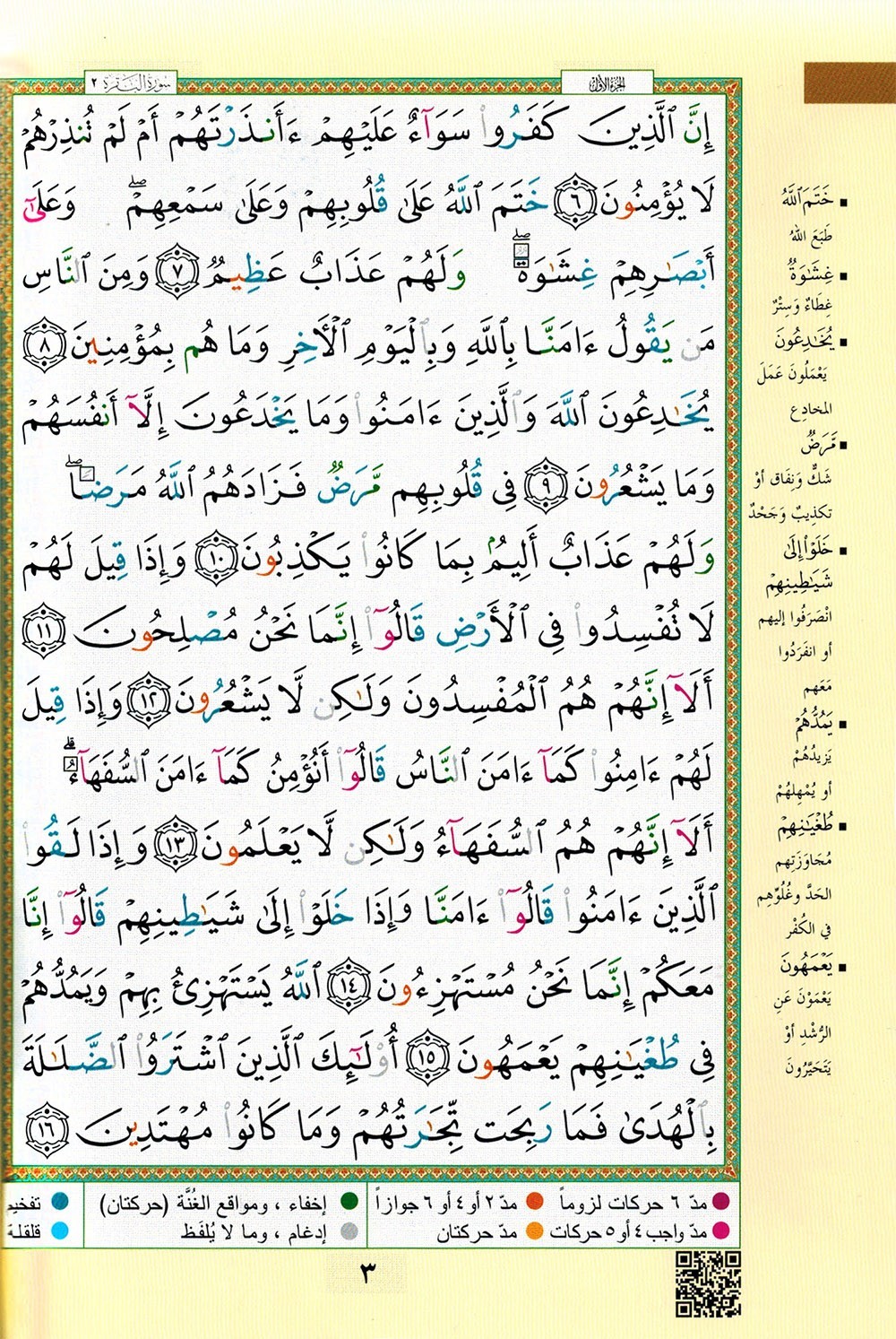 Tajweed Quran – Arabic Edition – Hardcover – Color Coded Letters – QR – 4×5.5 in