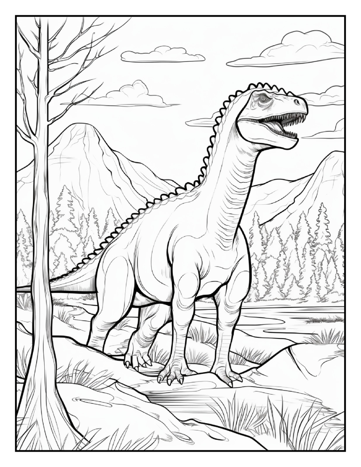 „Cute Dinosaur Coloring Book – Perfect Gift for Kids Who Love Dinosaurs“