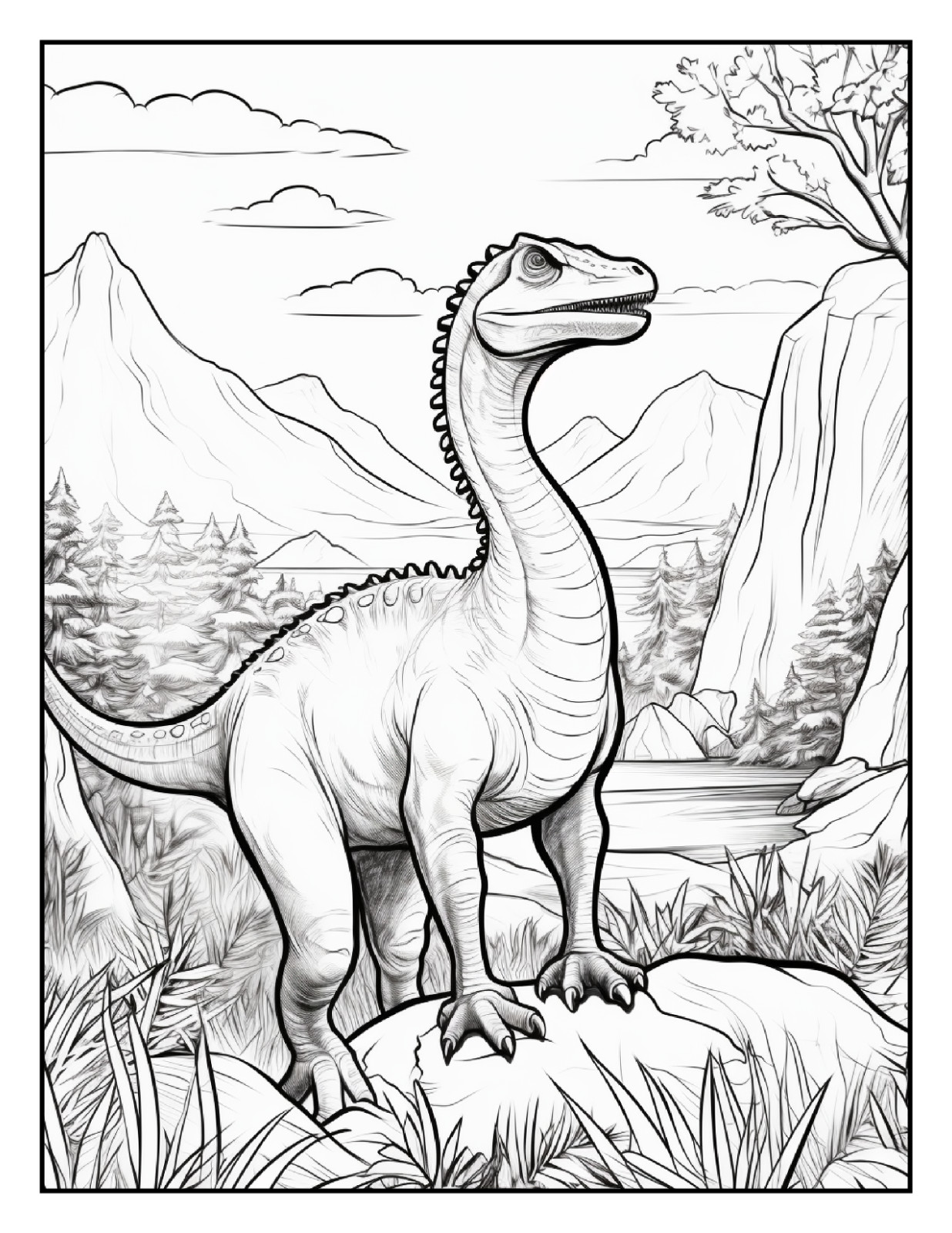 „Cute Dinosaur Coloring Book – Perfect Gift for Kids Who Love Dinosaurs“
