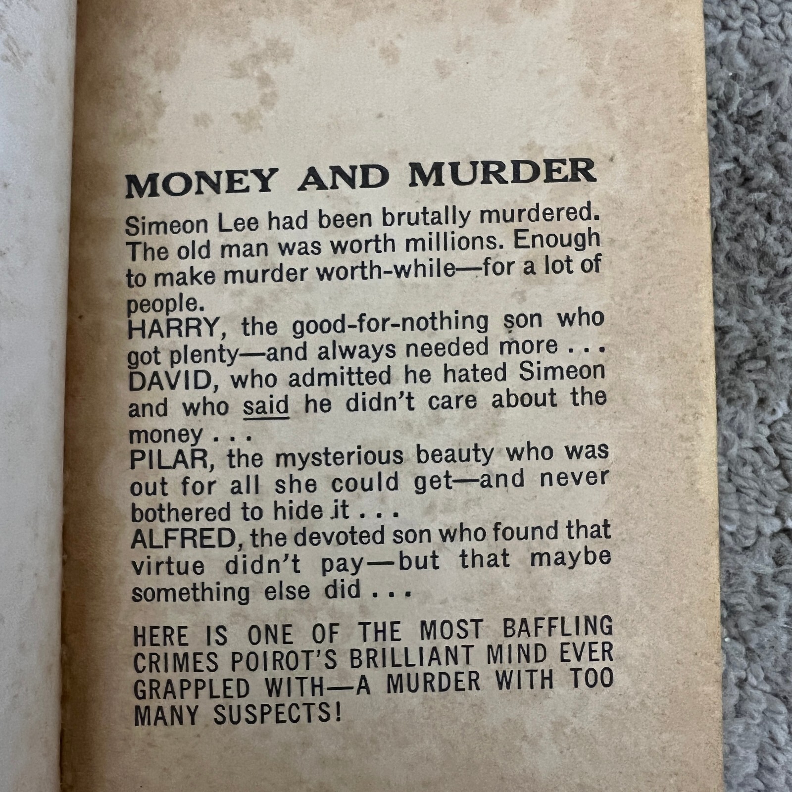 A Holiday For Murder Mystery Paperback Book by Agatha Christie Suspense 1962