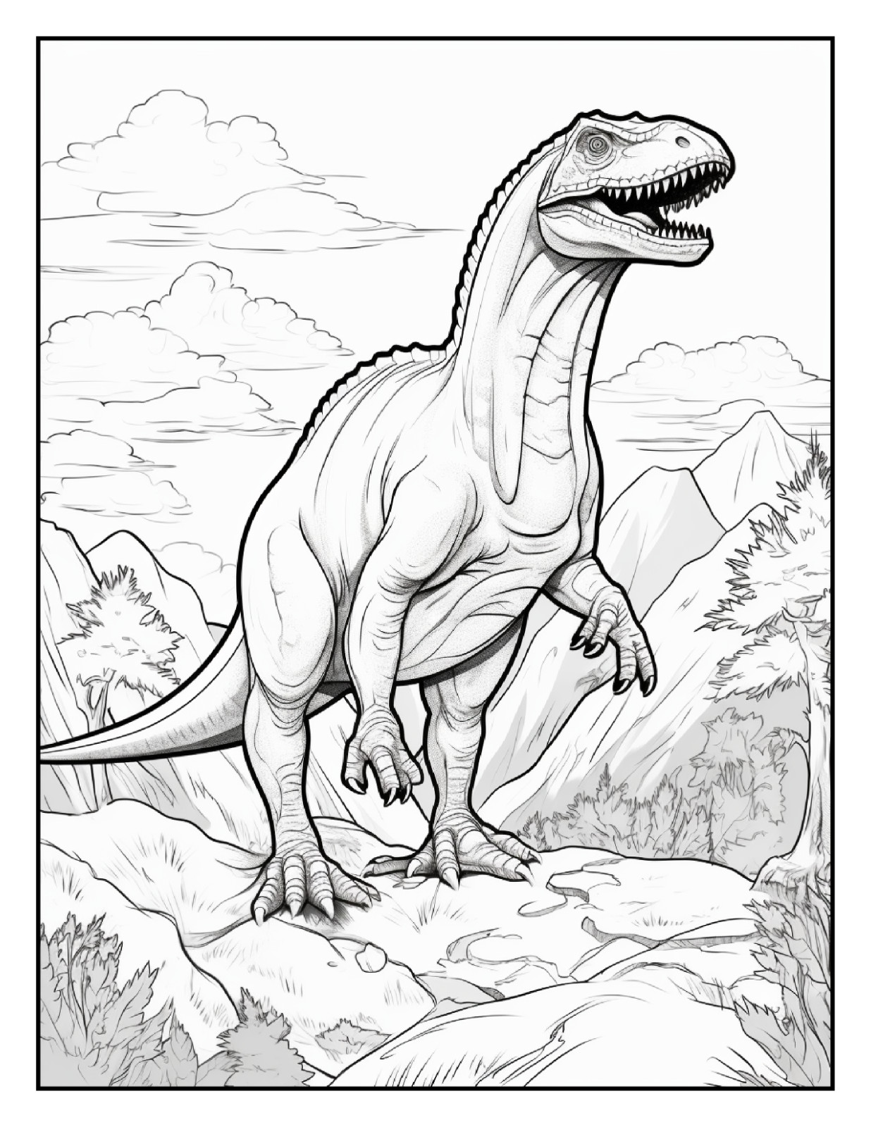 „Cute Dinosaur Coloring Book – Perfect Gift for Kids Who Love Dinosaurs“