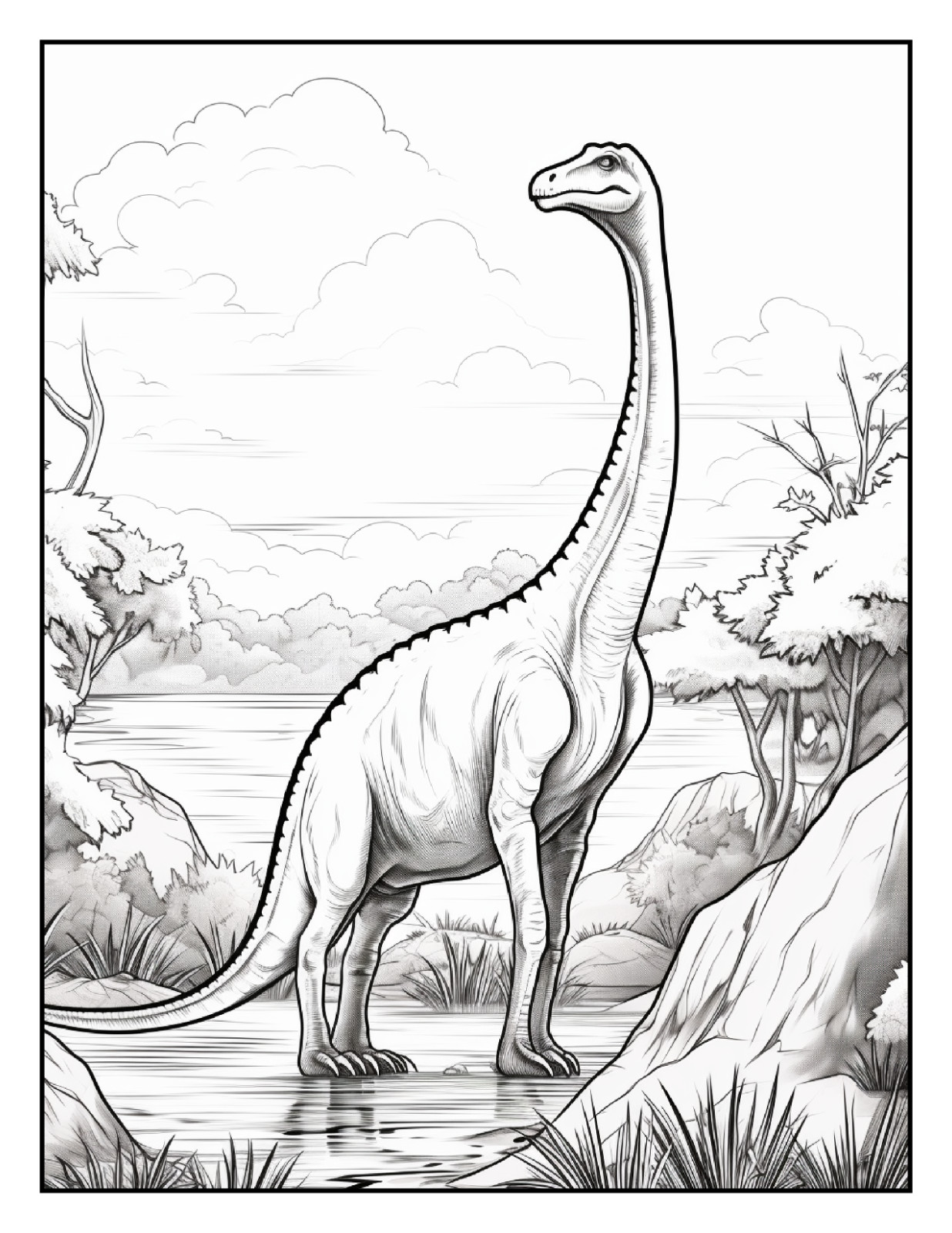 „Cute Dinosaur Coloring Book – Perfect Gift for Kids Who Love Dinosaurs“
