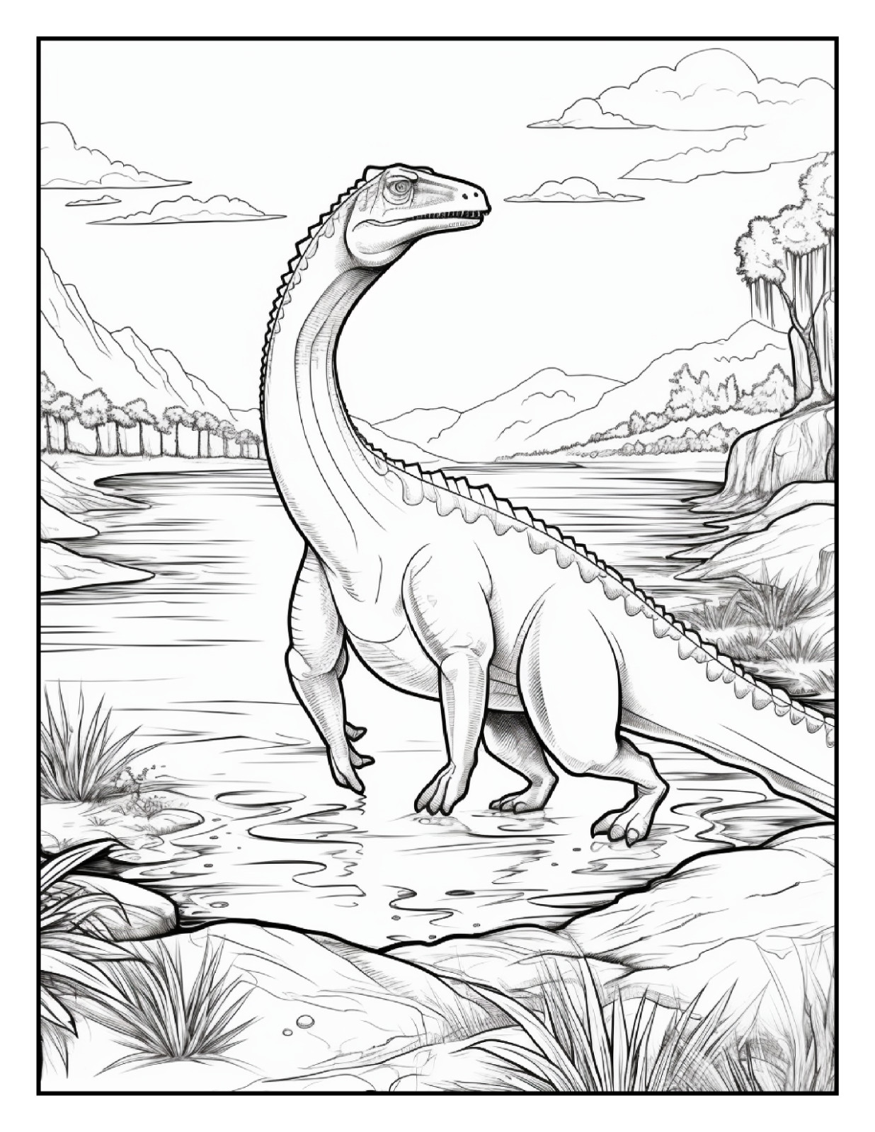„Cute Dinosaur Coloring Book – Perfect Gift for Kids Who Love Dinosaurs“