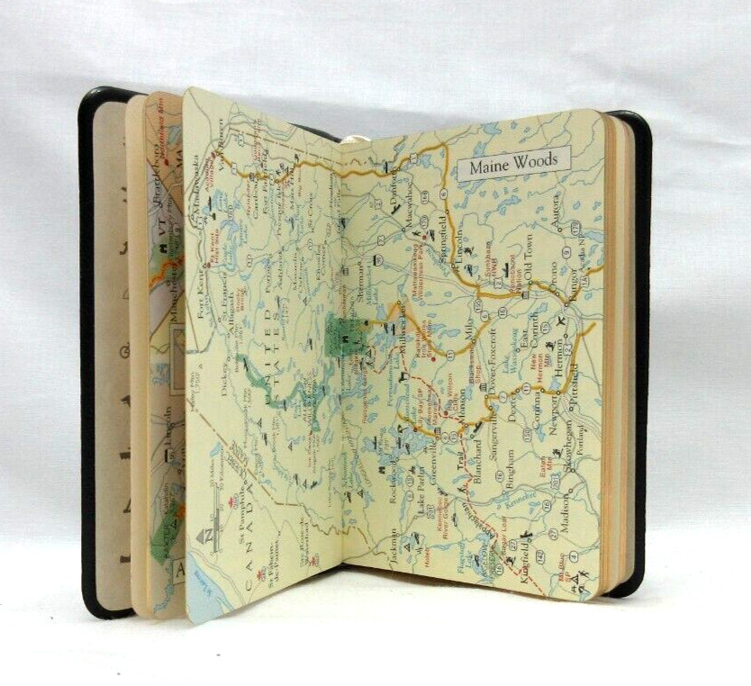 APPALACHIAN TRAIL 3×4″ MIN Guide Leather Cover Notebook w Maps Info 160 Pgs NAVY