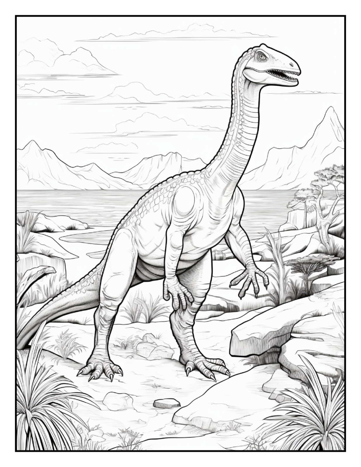 „Cute Dinosaur Coloring Book – Perfect Gift for Kids Who Love Dinosaurs“